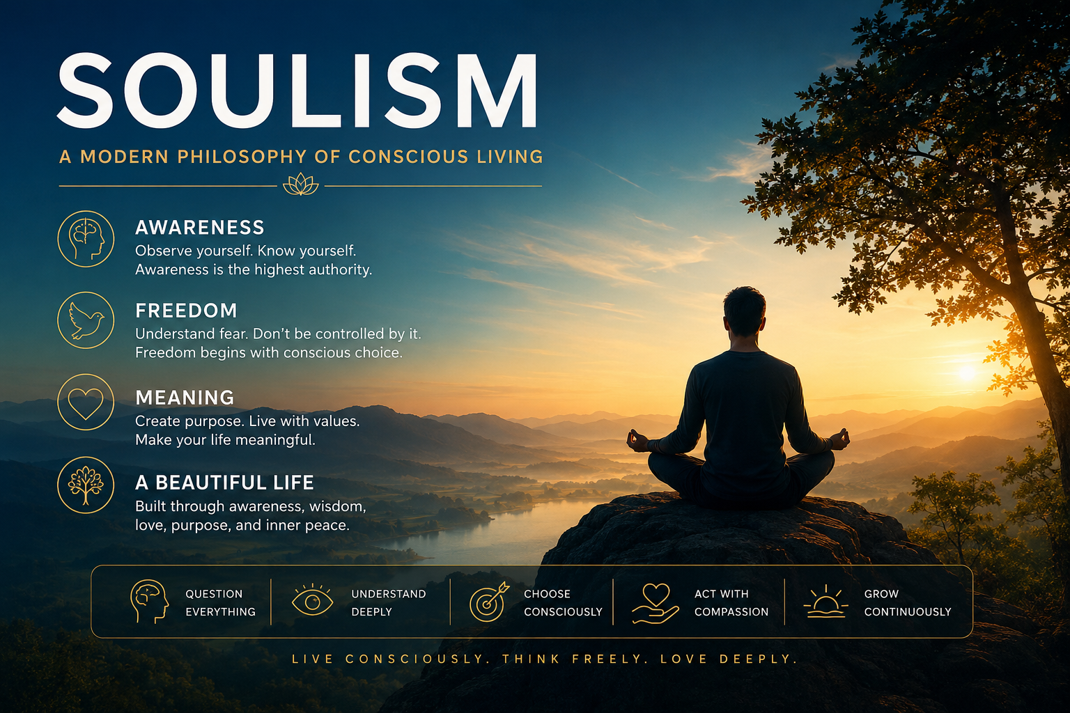 A Modern Philosophy of Conscious Living Awareness. Freedom. Meaning. A Beautiful Life.