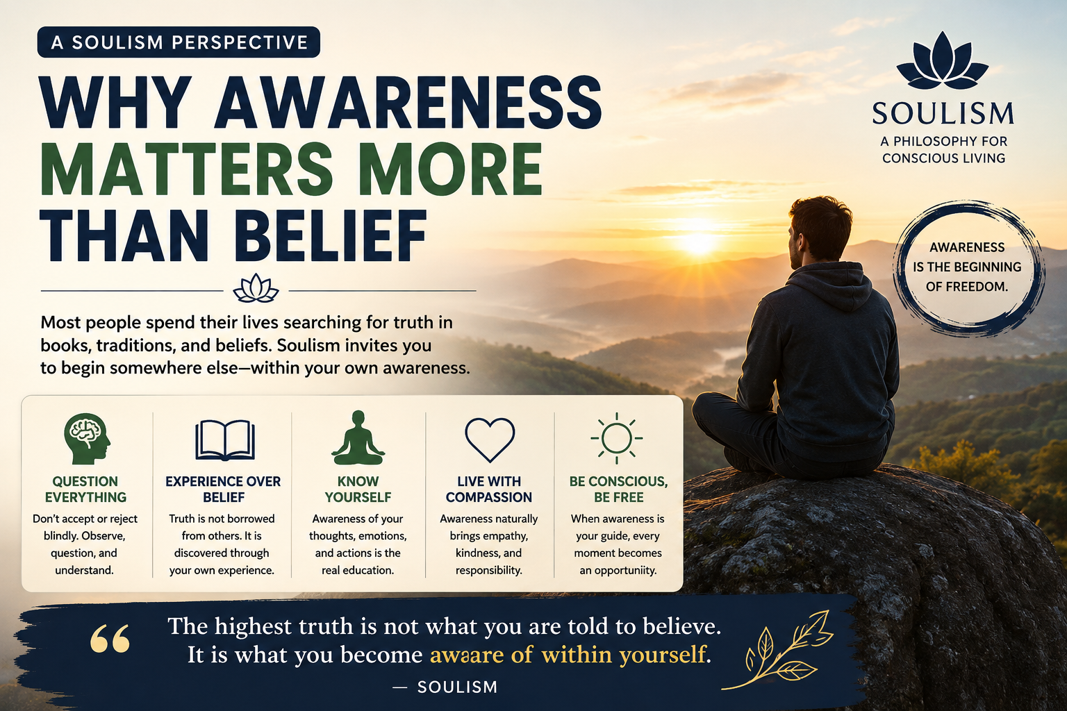 Why Awareness Matters More Than Belief | A Soulism Perspective